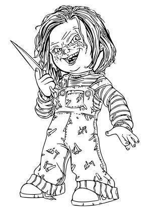 Free printable chucky coloring pages sheets and pictures for adults and kids girls and boys