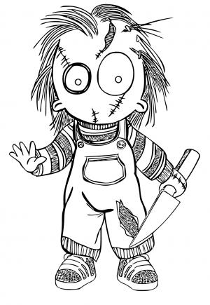 Free printable chucky coloring pages for adults and kids