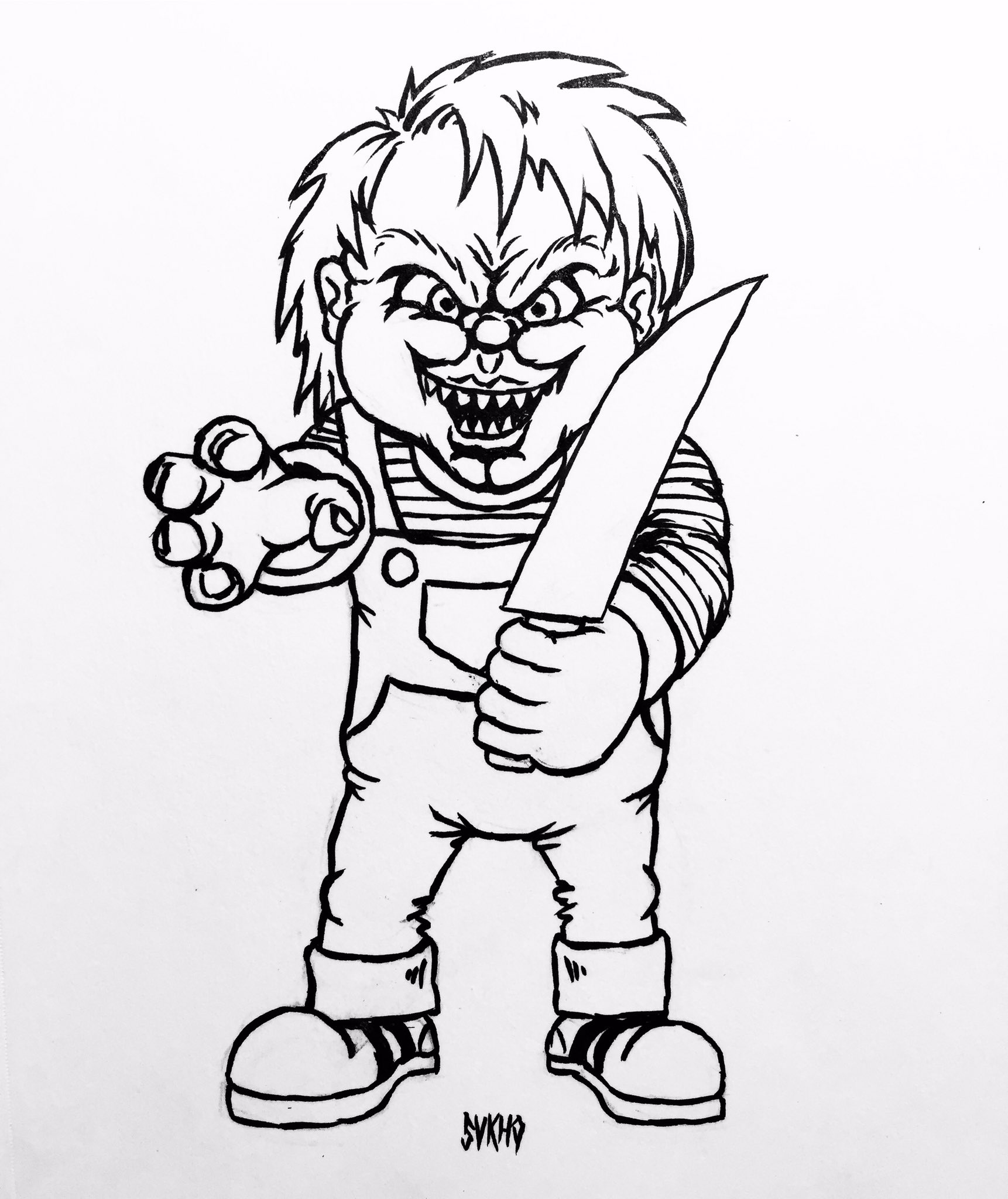 Kevin sukho lee on x chucky inktober childsplay httpstcoevdpcxhbbp x