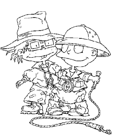 Tommy and chuckie coloring page free printable coloring pages