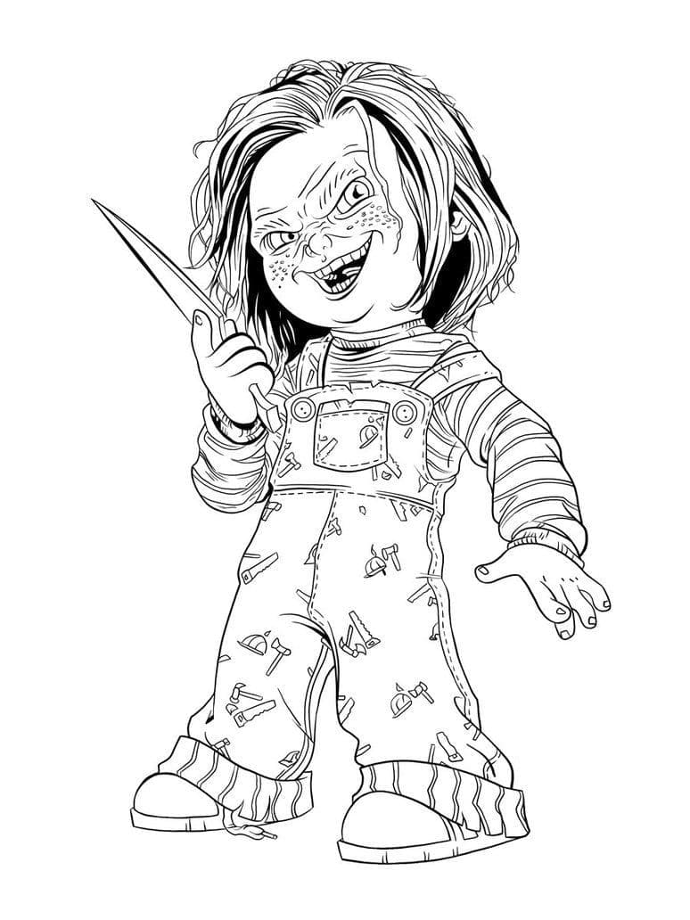 Chucky childs play coloring page