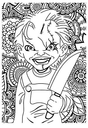 Free printable chucky coloring pages for adults and kids