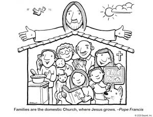 Celebrate the domestic church coloring sheet