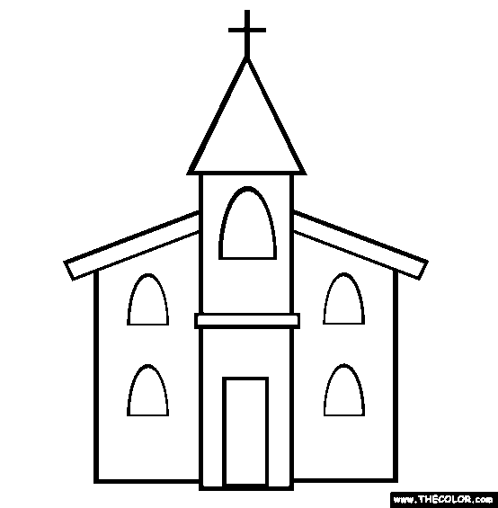 Church coloring page free church online coloring