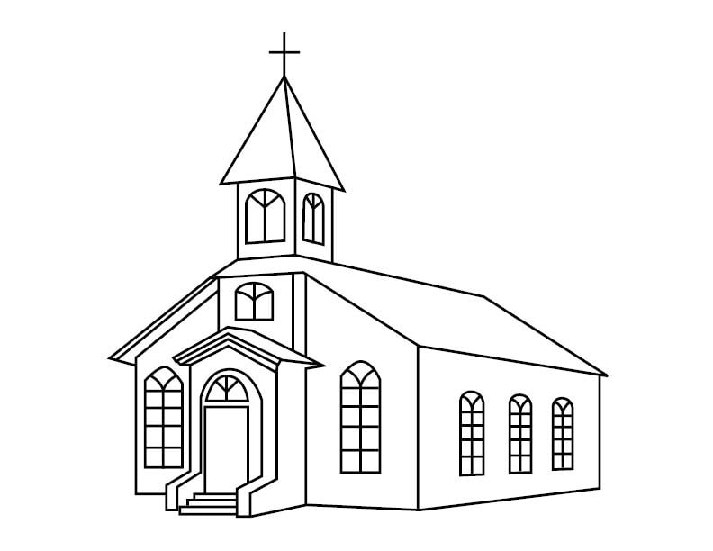 Church coloring page