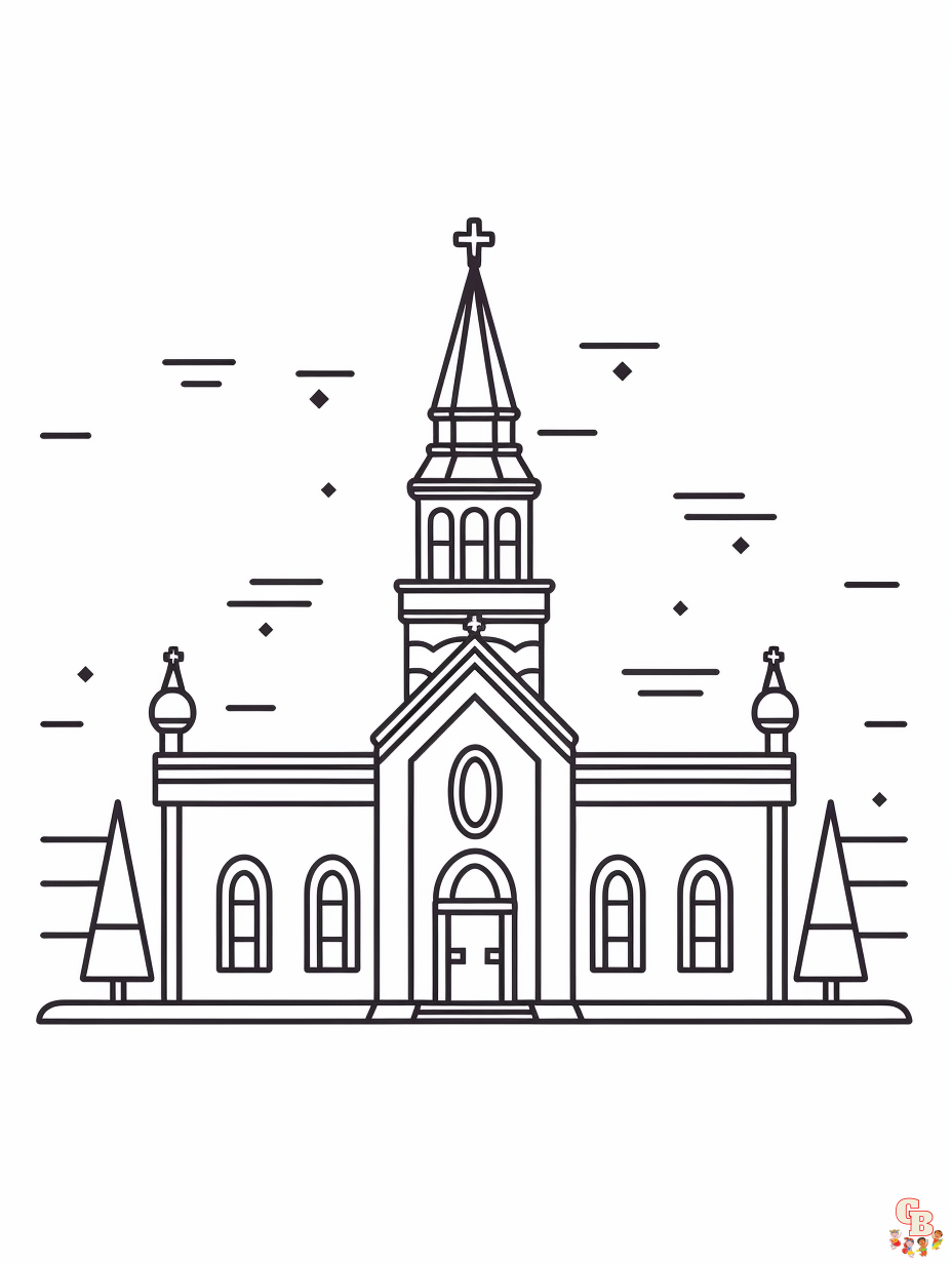 Church coloring pages coloring pages printable free and easy