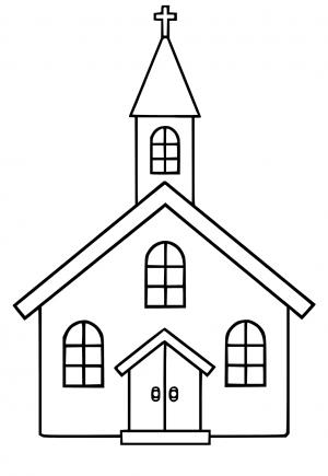 Free printable church coloring pages for adults and kids