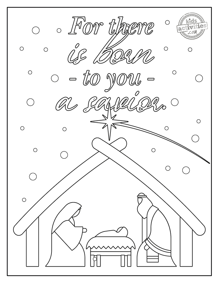 Free printable christian christmas coloring pages kids activities blog