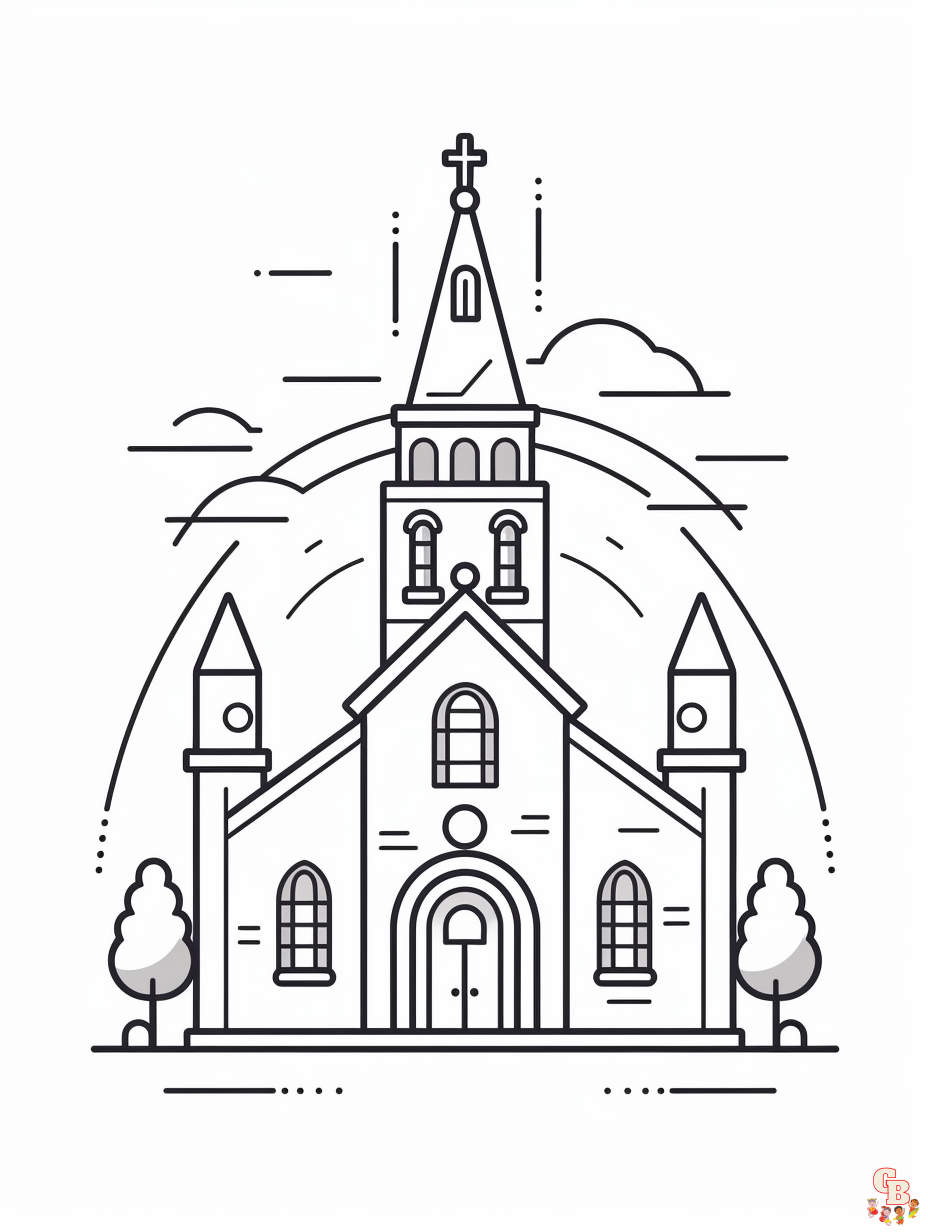 Church coloring pages coloring pages printable free and easy