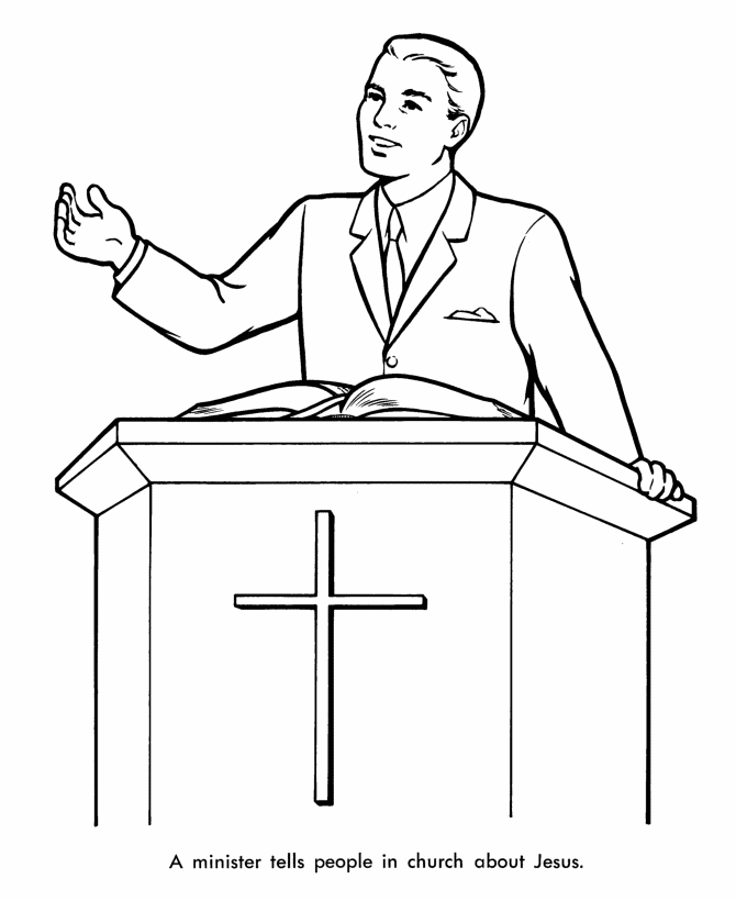 Easter church coloring pages