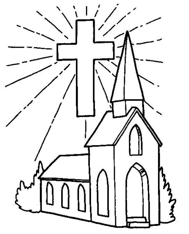 Church buildings and architecture â free printable coloring pages