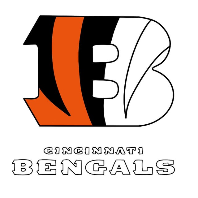 Cincinnati bengals logo coloring page free printable rfreecoloringforkids