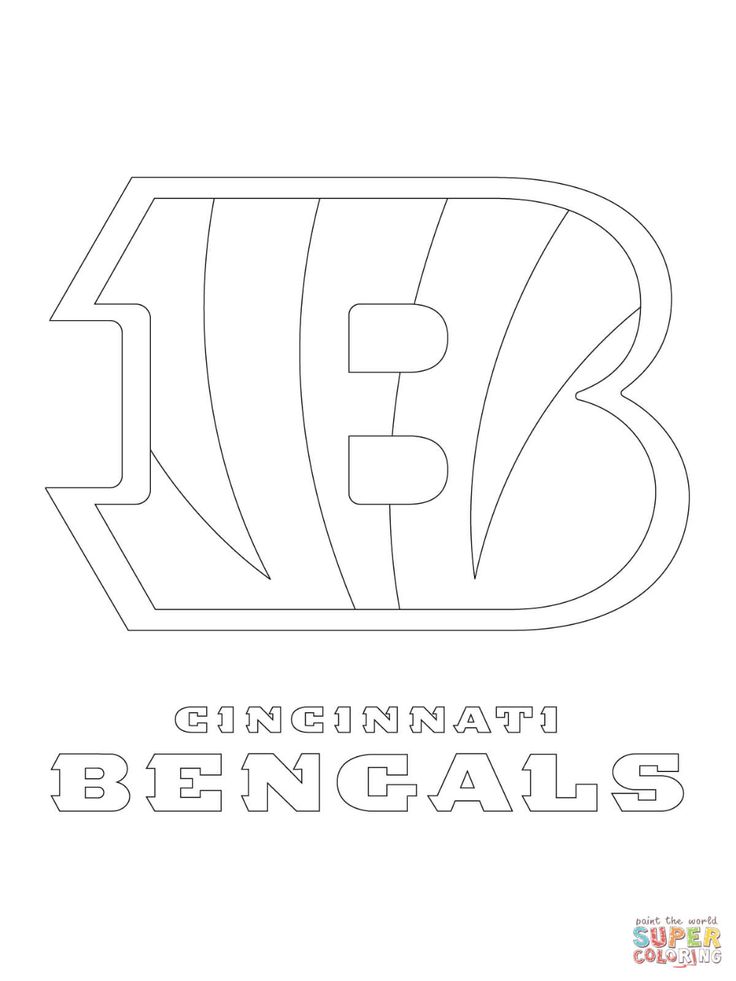 Cincinnati bengals logo coloring page free printable coloring pages football coloring pages cincinnati bengals cincinnati