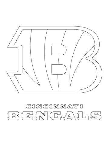 Cincinnati bengals logo coloring page free printable coloring pages