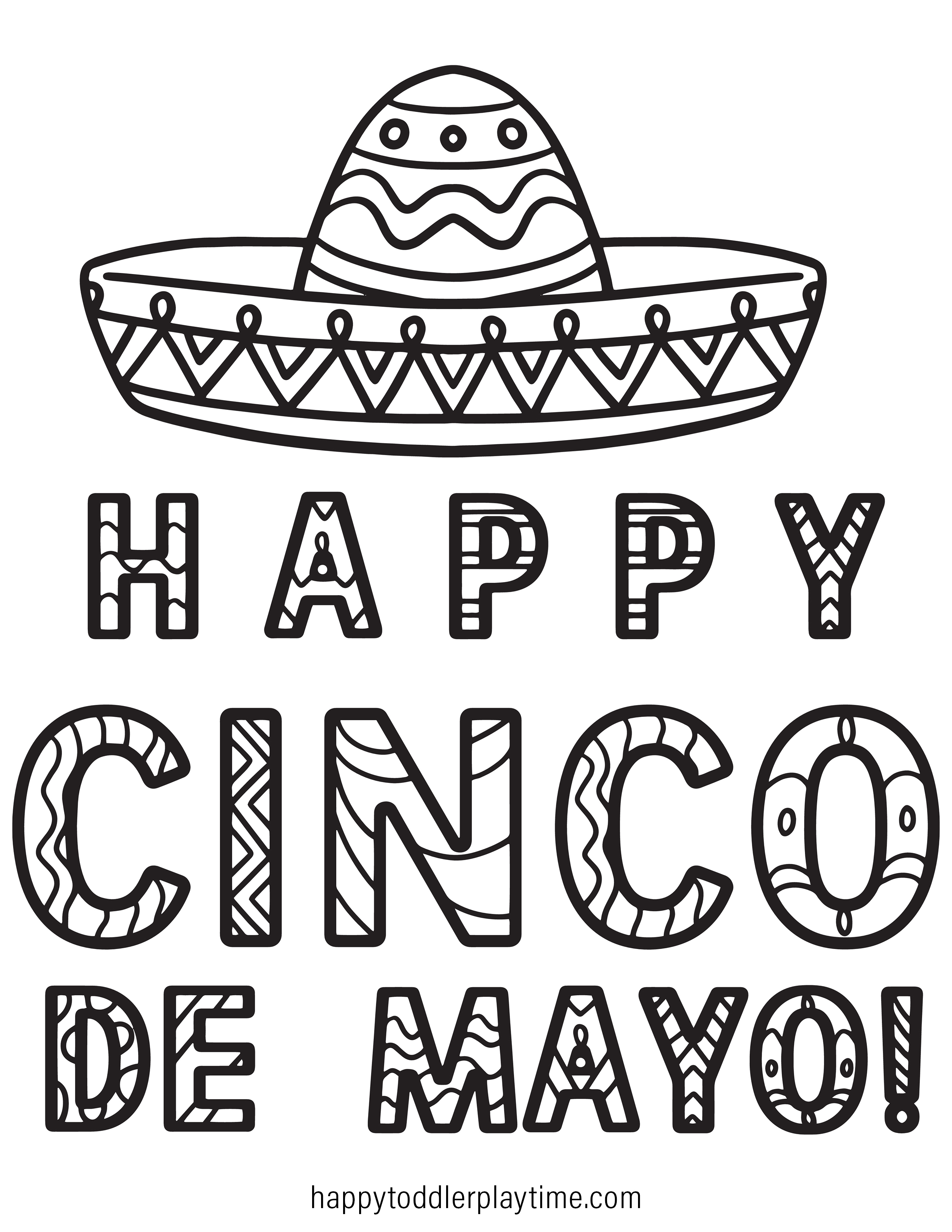 Free cinco de mayo coloring pages for kids