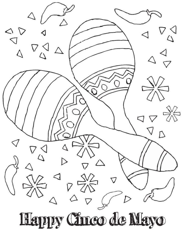 Free printable cinco de mayo coloring pages cinco de mayo crafts coloring pages for kids cinco de mayo