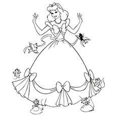 Top free printable cinderella coloring pages online