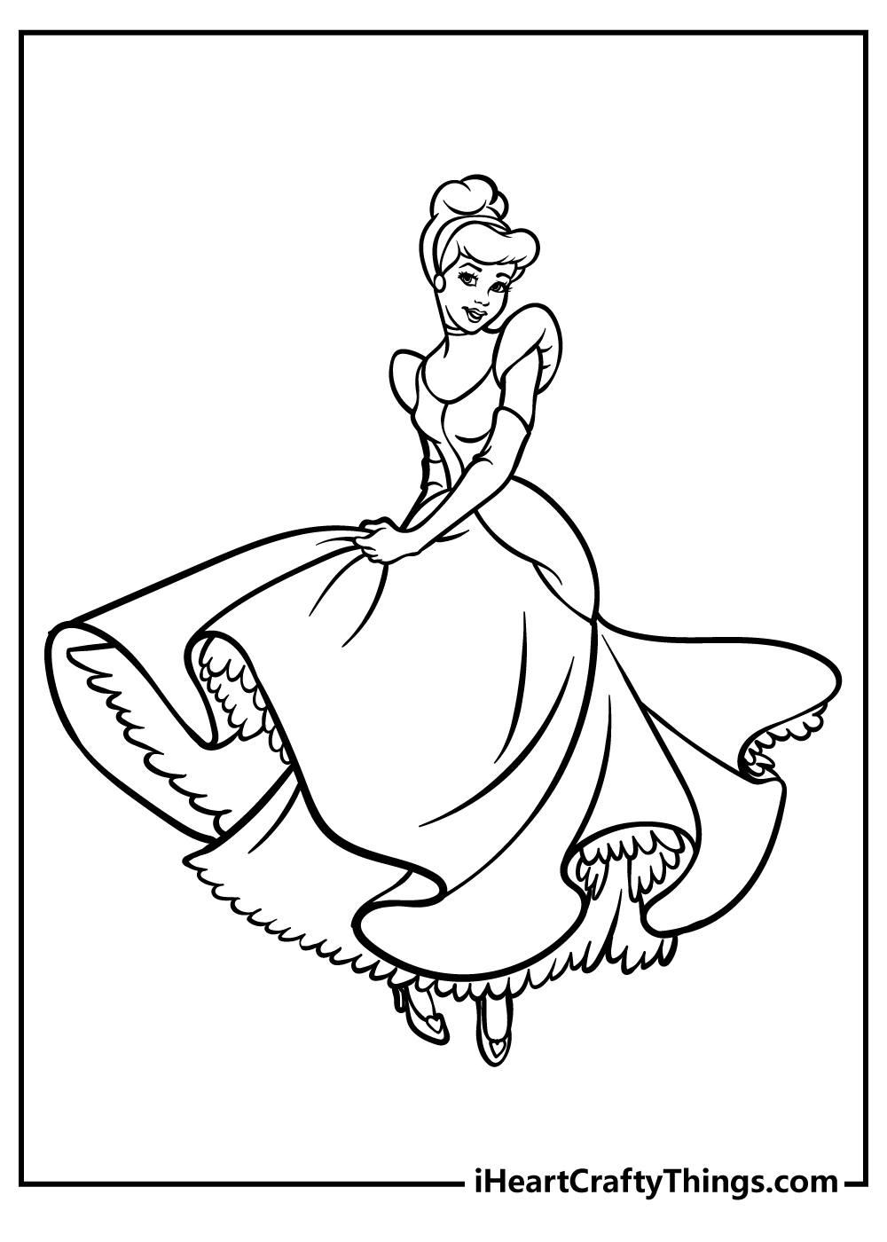 Cinderella coloring pages free printables