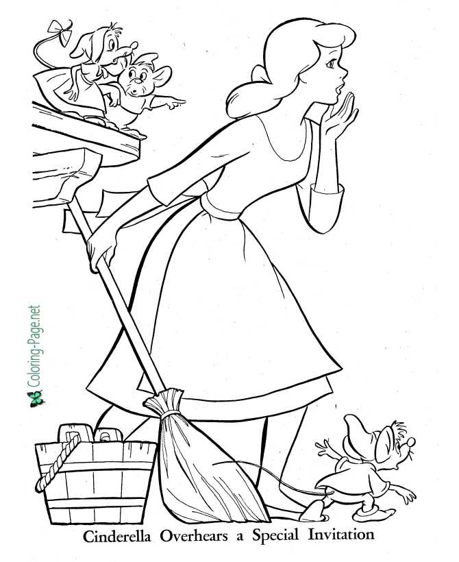 Cinderella coloring pages