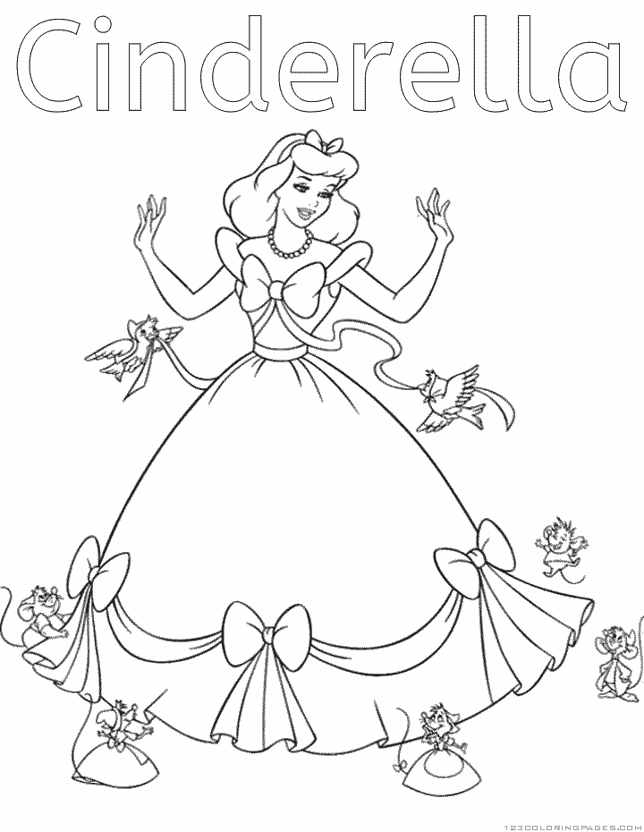 Cinderella coloring pages