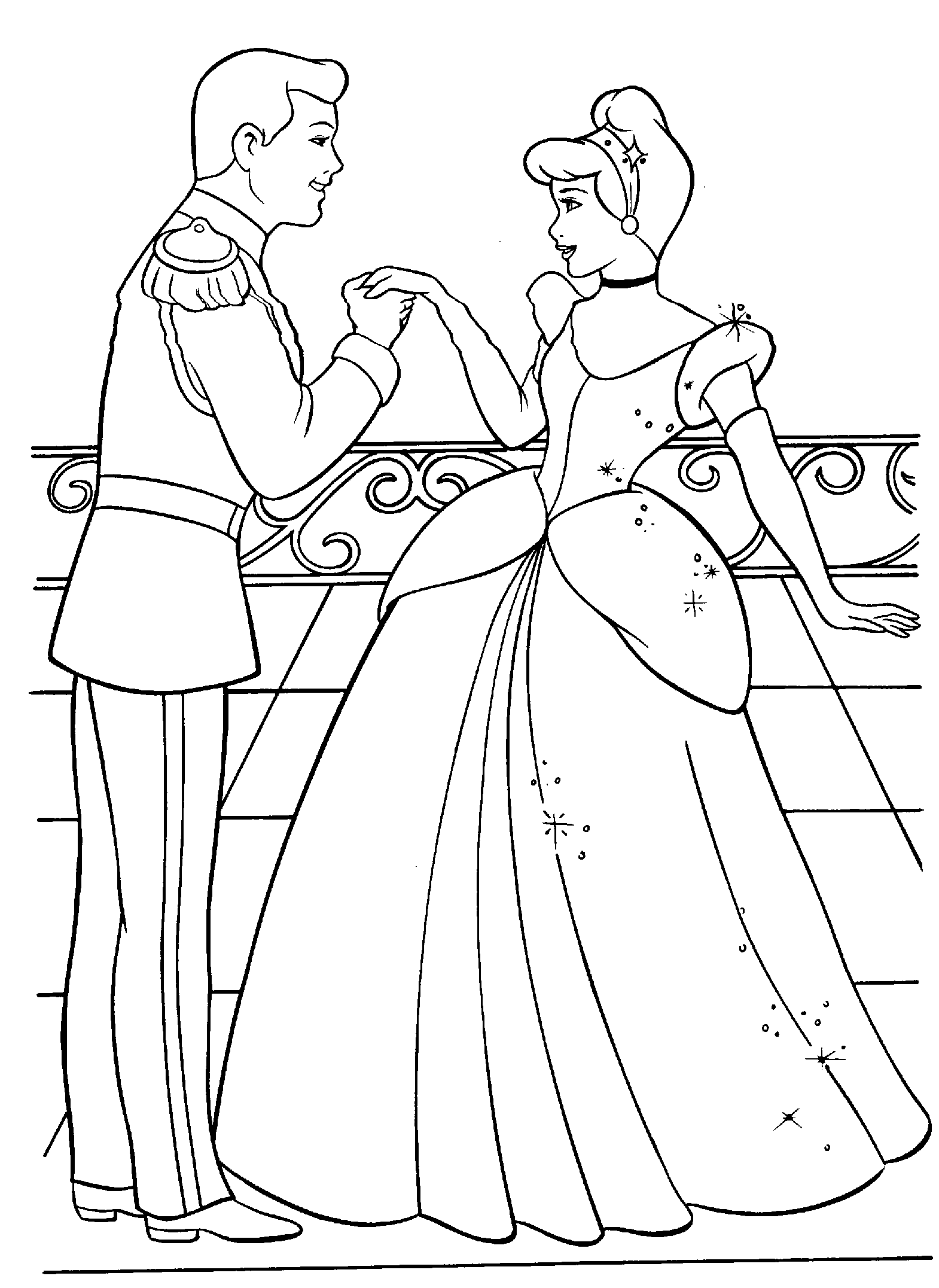 Free printable cinderella coloring pages for baby girls