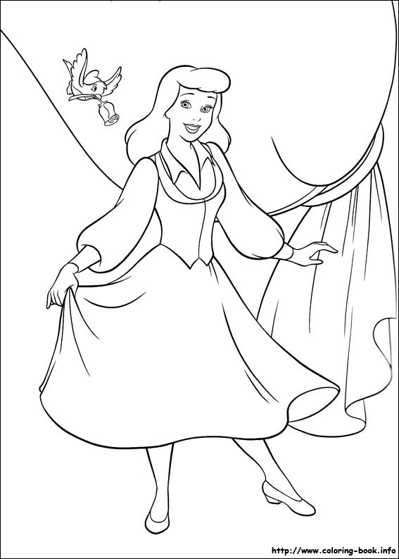 Cinderella coloring picture