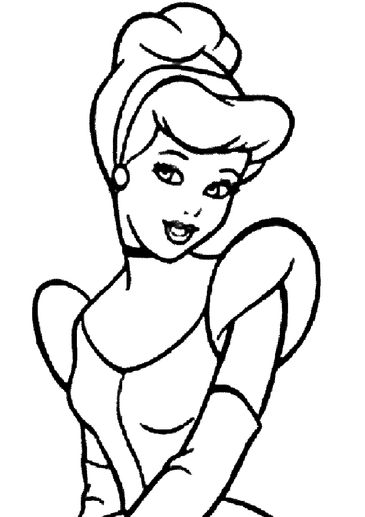 Free cinderella drawing to print and color