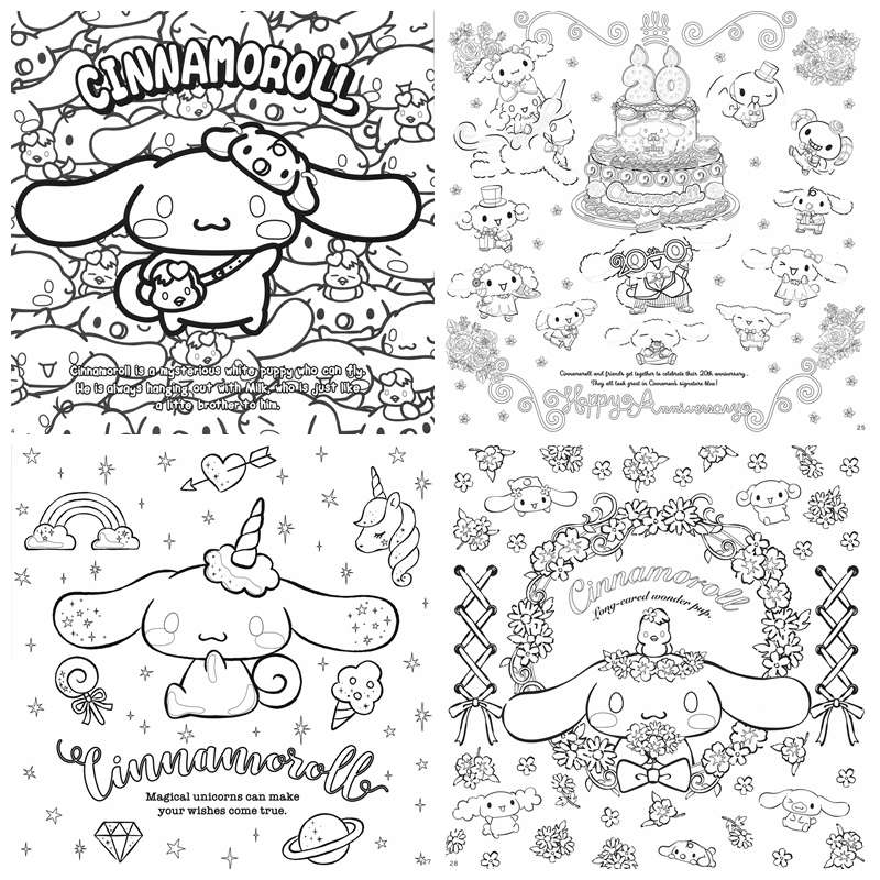 Cinnamoroll playful coloring book â