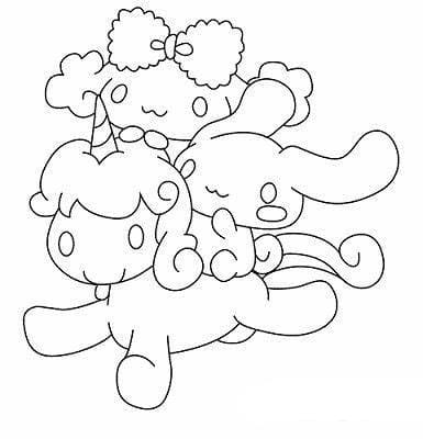 Cinnamoroll image outline coloring page