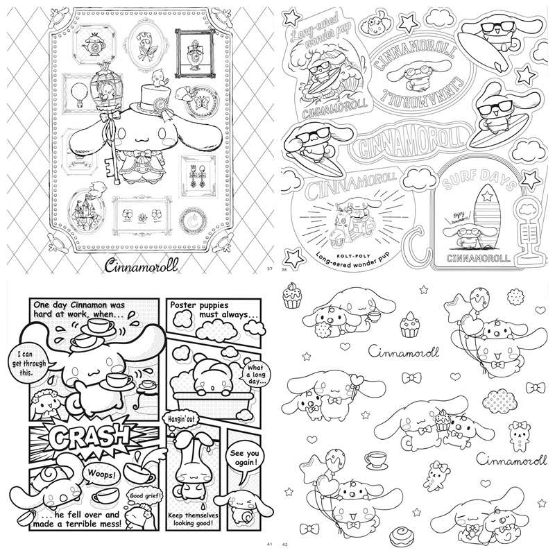 Cinnamoroll playful coloring book â