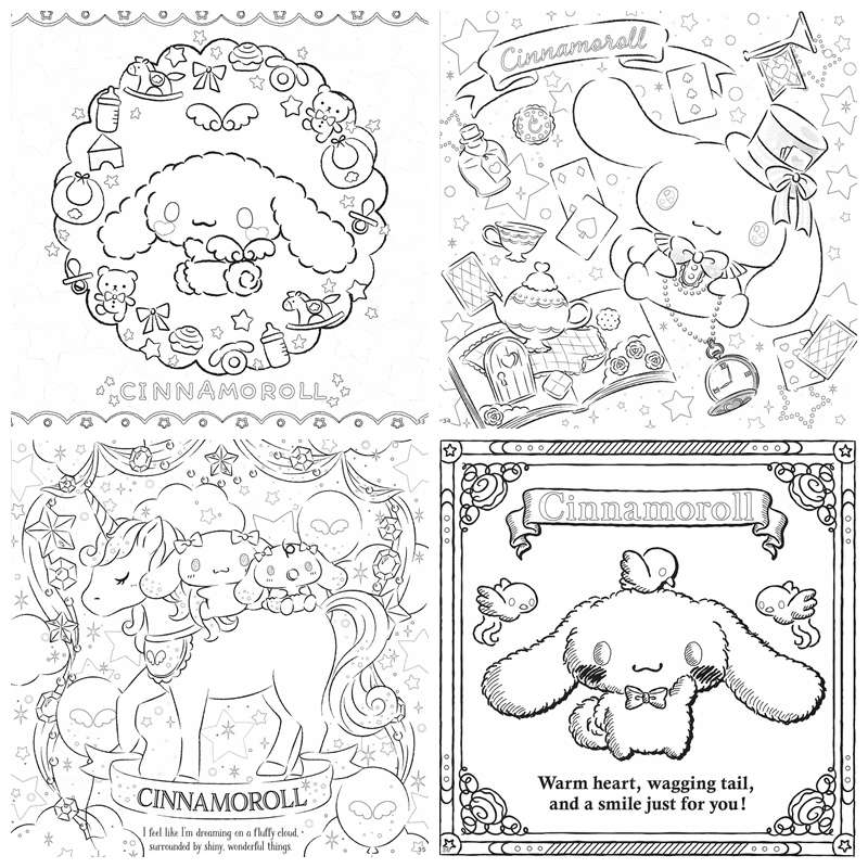 Cinnamoroll playful coloring book â