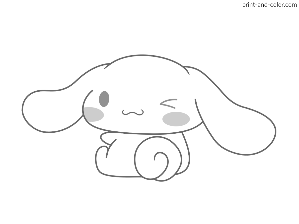 Cinnamoroll coloring pages print and color