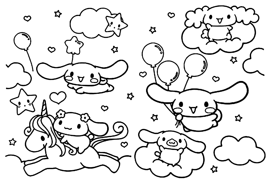 Cinnamoroll coloring pages