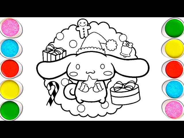 Cinnaoroll sanrio christas thee drawing colouring for kids and toddlers cinnaoroll drawing