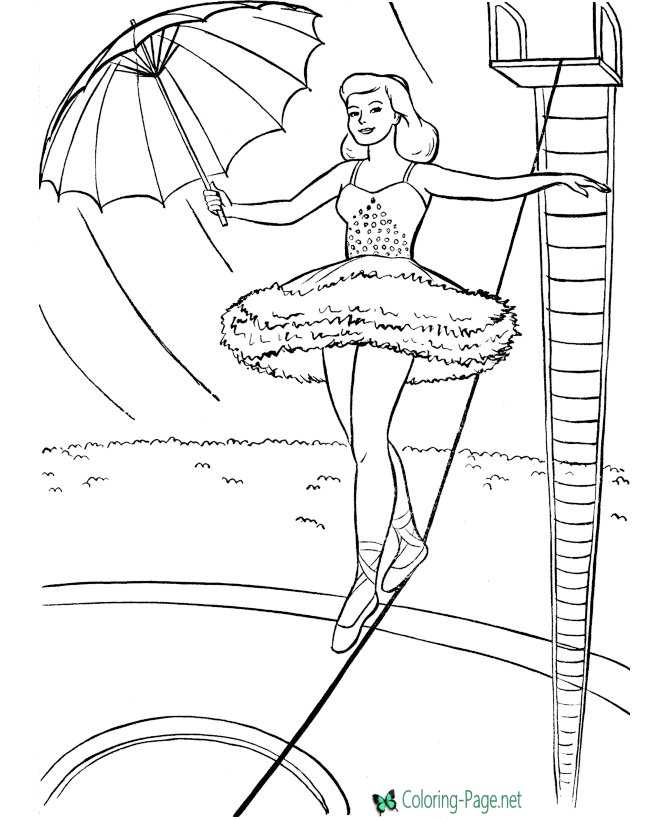 Circus coloring pages