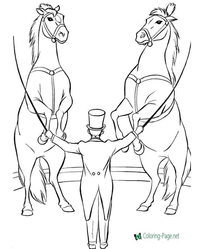 Circus coloring pages