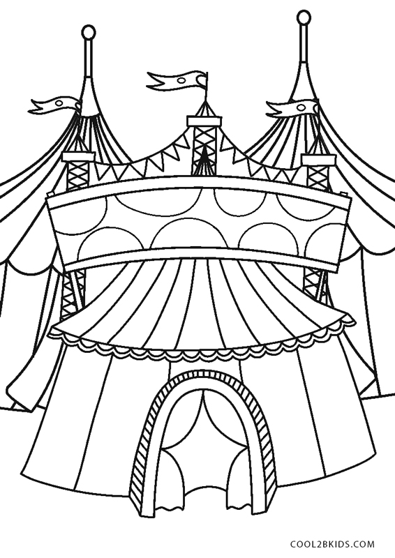 Free printable circus coloring pages for kids