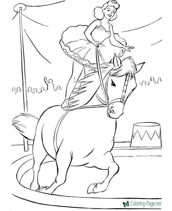 Circus coloring pages