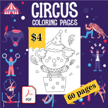 Circus coloring pages printable coloring sheets x inches