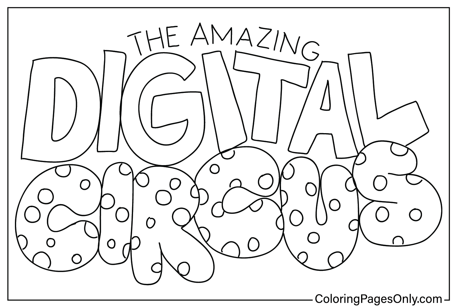 The amazing digital circus coloring pages