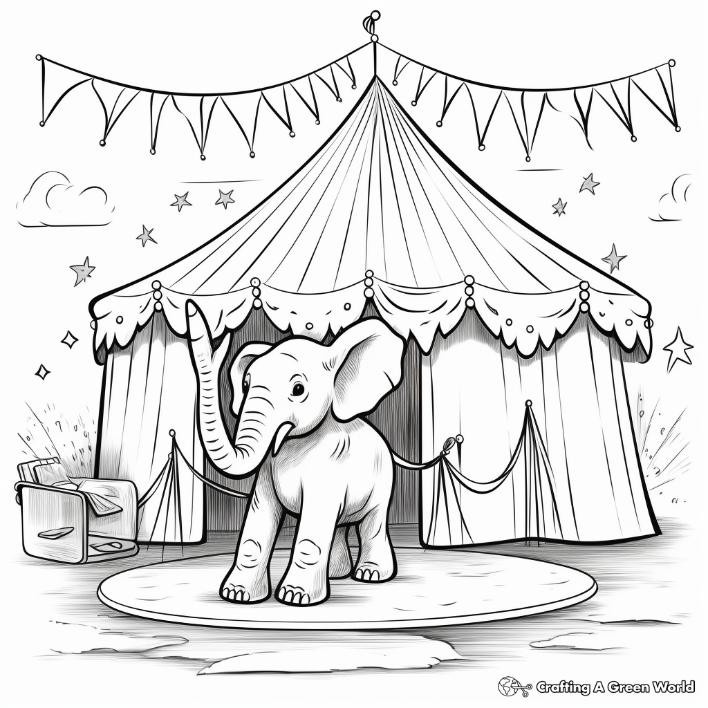 Circus animal coloring pages