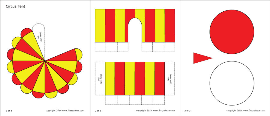 Circus tent templates free printable templates coloring pages