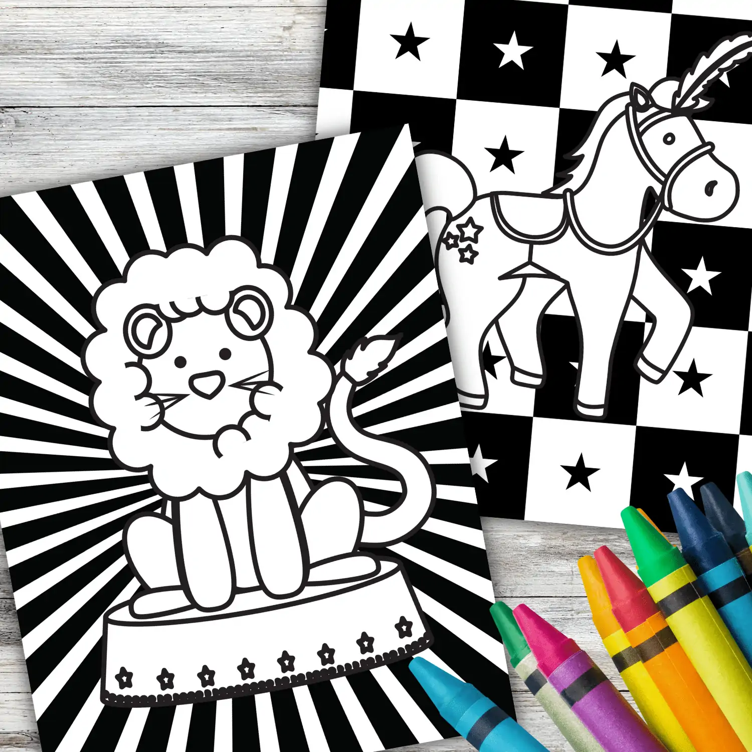 Circus coloring page free download â in the bag kids crafts
