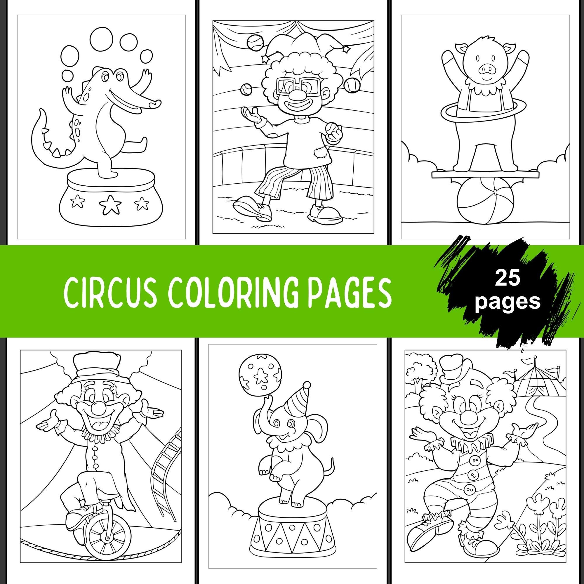 Circus coloring pages for kids clown coloring pages circus