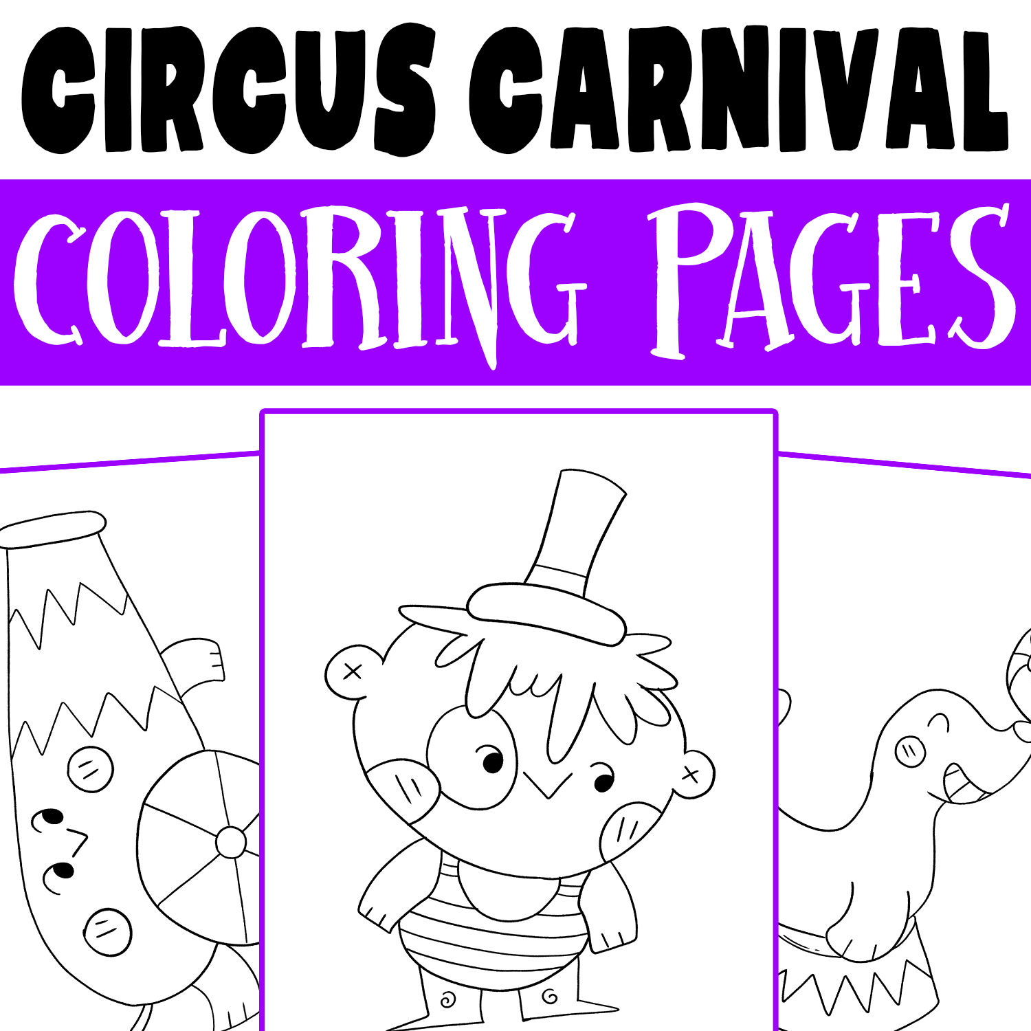 Circus carnival coloring pages circus birthday party coloring sheets activity made by teachers