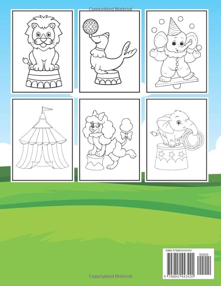 Circus coloring book coloring pages of circus for kids boys girls ages