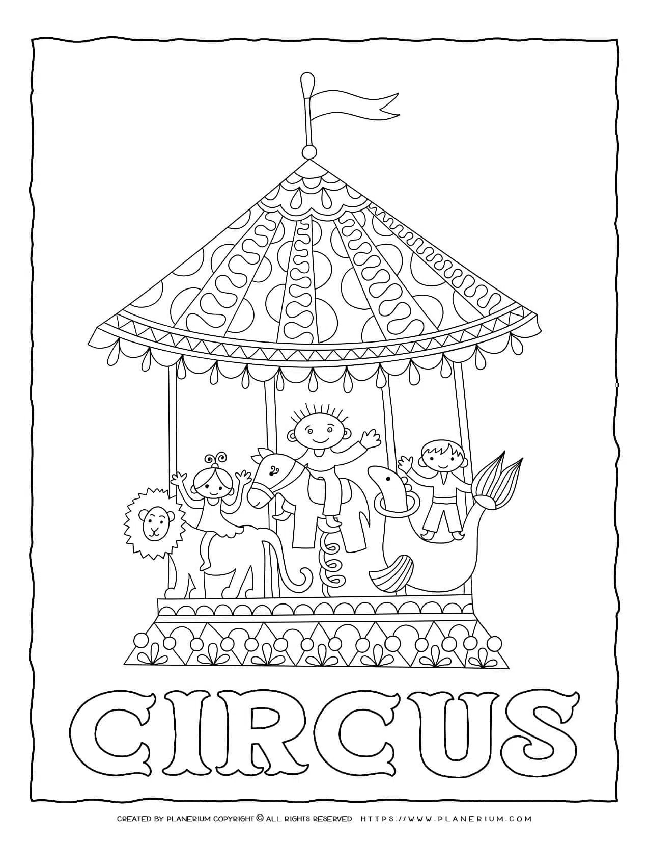 Circus coloring page