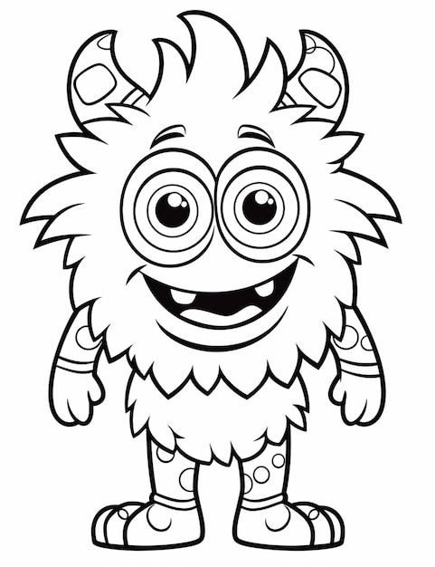 Page coloring pages kids monsters images