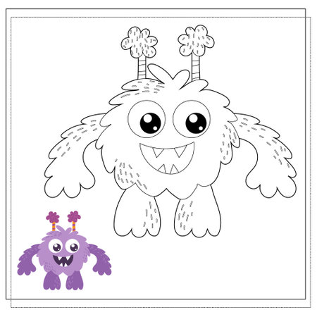 Colouring page monster stock illustrations cliparts and royalty free colouring page monster vectors