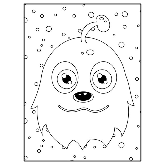 Premium vector monster coloring pages for kids